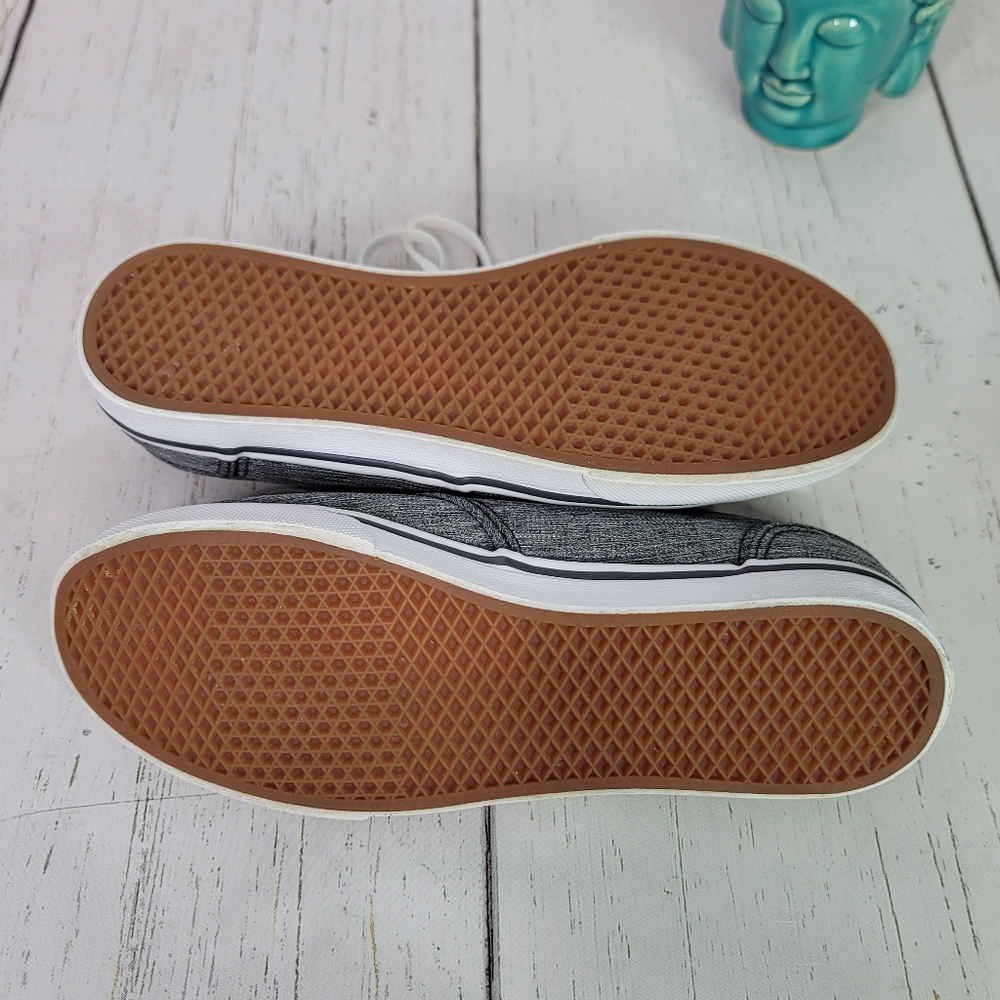 Vans Classic Canvas Gray/White Low Top Skate Casual Shoe Women's Size 6.5 - Picture 12 of 14